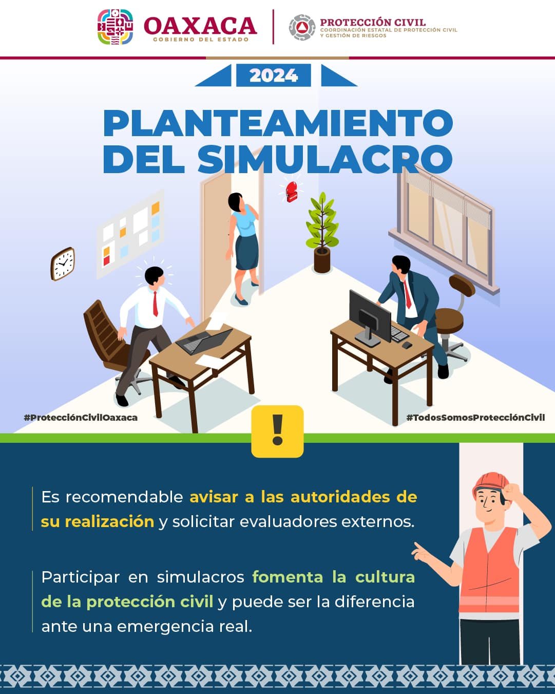 Convoca Protección Civil al Primer Simulacro Nacional 2024 - PubliMar